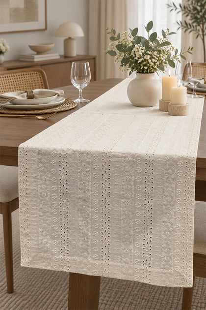 Açelya İşlemeli Leke Tutmaz Dertsiz Runner (50 x 160 cm)