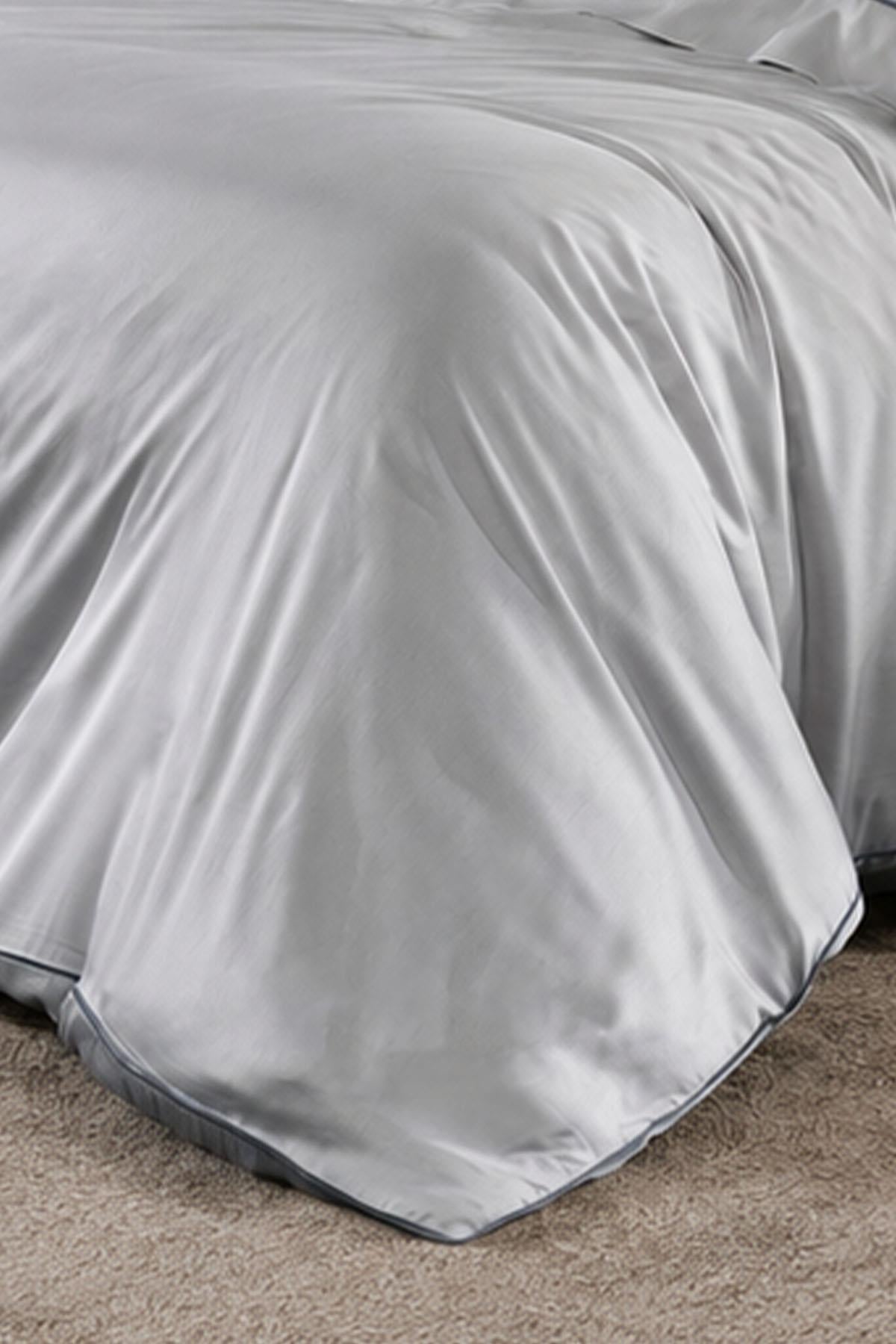 Alix Biyeli Pamuk Saten Super King Size 6 Parça Nevresim Takımı