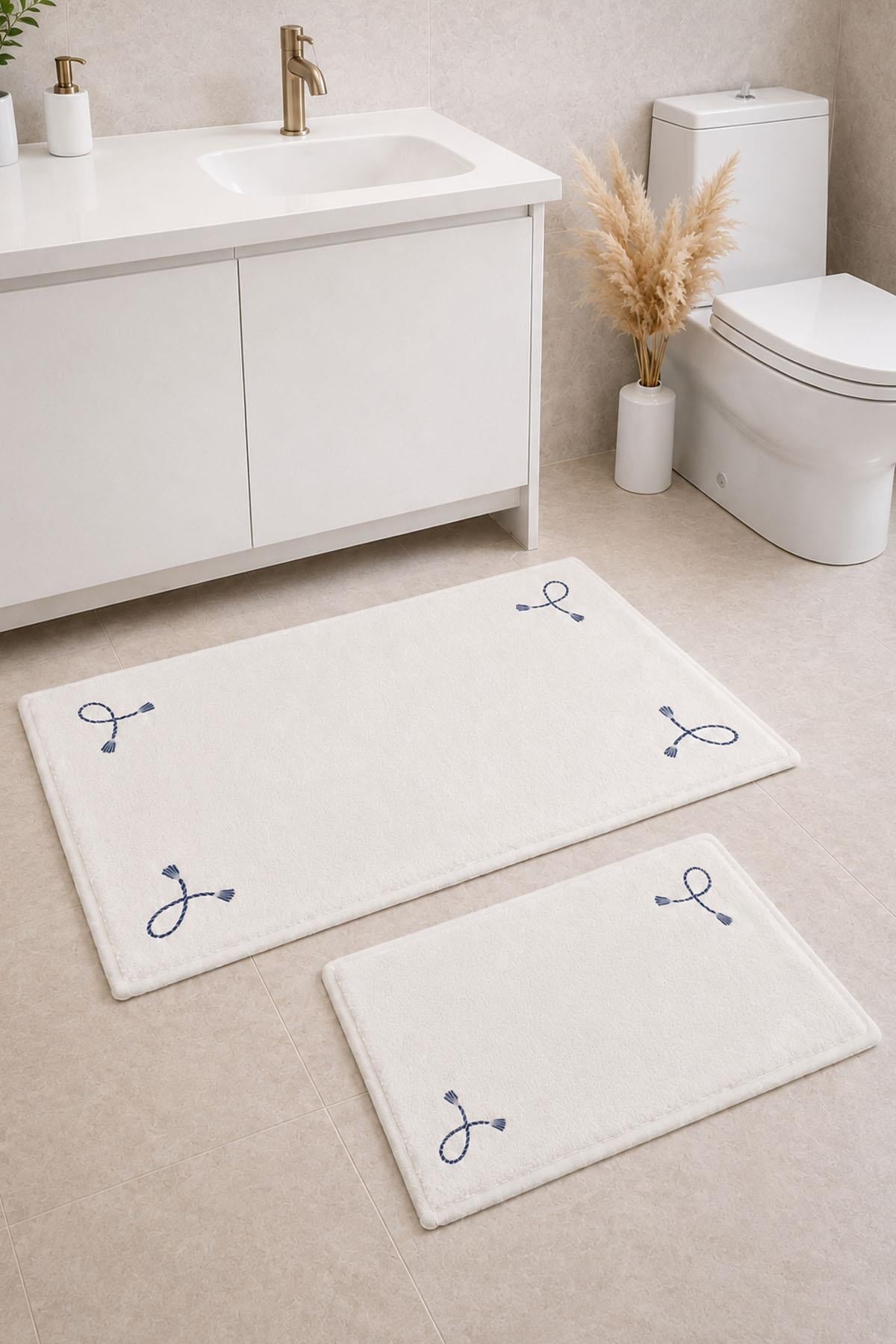 Rom Nakışlı 2'li Paspas Set (60 x 100 cm)