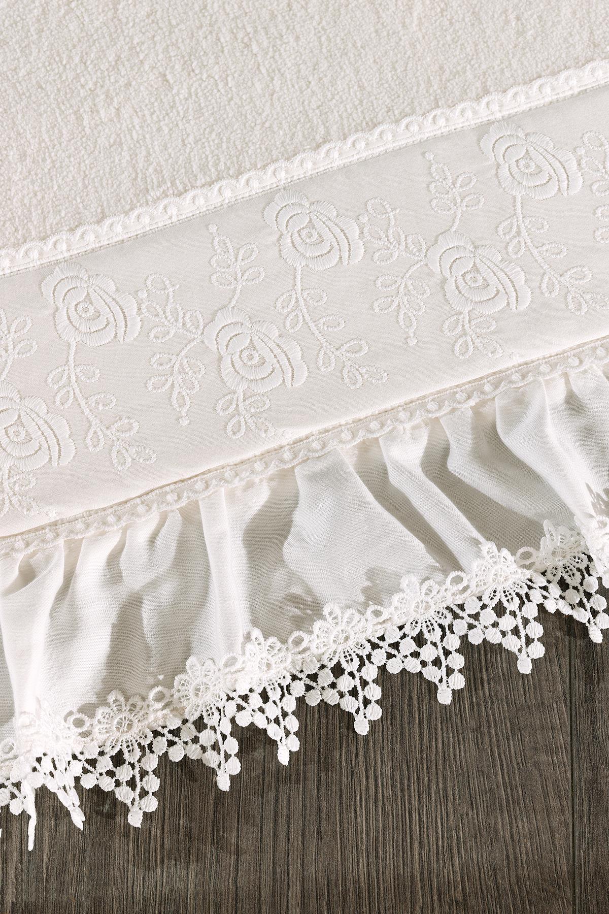 Alina Dantelli ve Nakışlı 2'li Paspas Set (60 x 100 cm) - Nazik Home - Yuvama Değer!