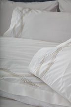 Alizya Karo Nakışlı Çift Kişilik 6 Parça Nevresim Takımı - Nazik Home - Yuvama Değer!