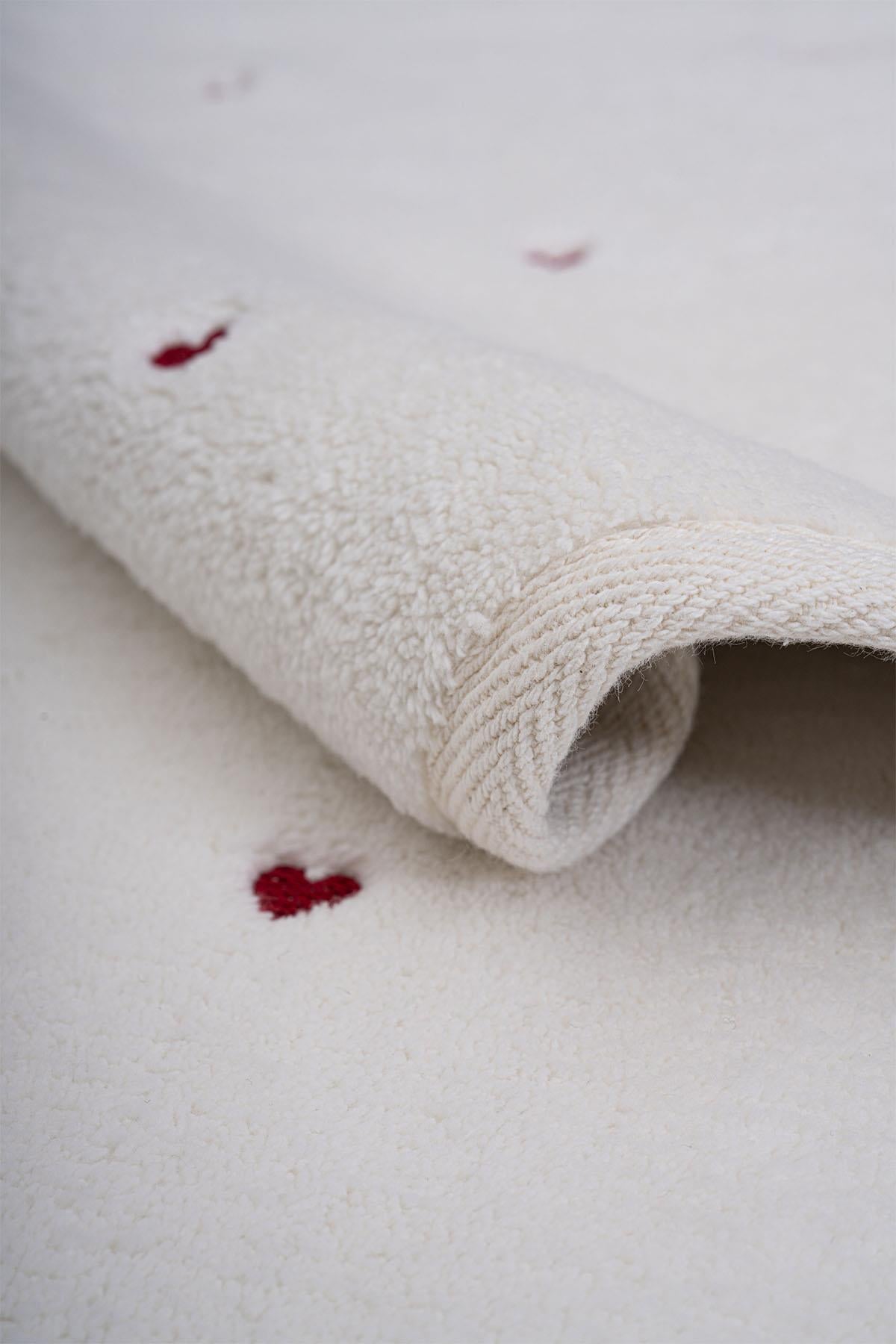 Amore Kalp Nakışlı 2'li Paspas Set (60 x 100 cm)