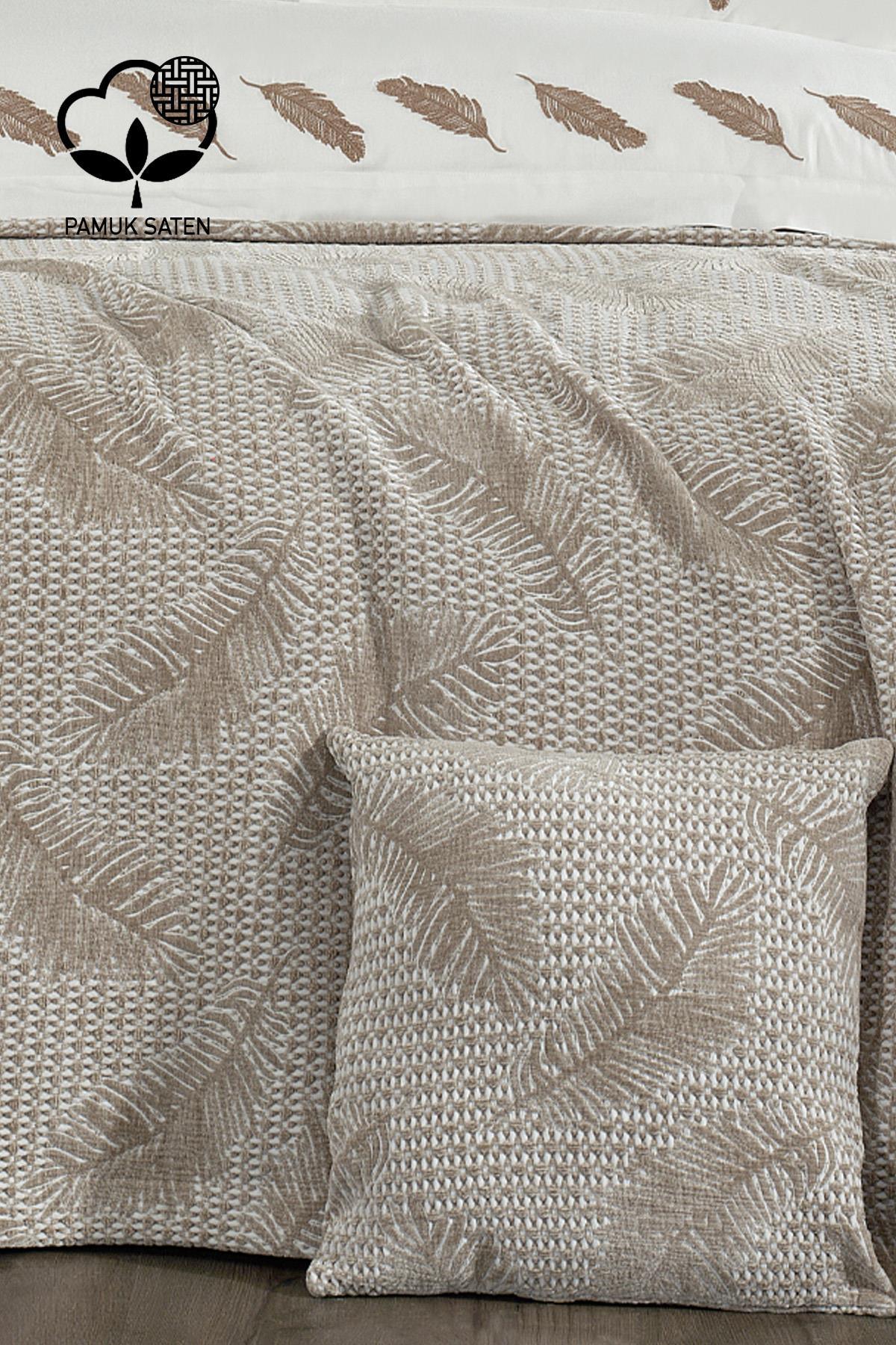 Andera Nakışlı Çift Kişilik 10 Parça Nevresim + Yatak Örtüsü Set - Nazik Home - Yuvama Değer!