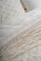 Arista Yaprak İşlemeli Çift Kişilik 9 Parça Nevresim + Pike Set