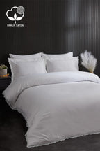 Asel 300 TC Dantelli Pamuk Saten Çift Kişilik 6 Parça Nevresim Takımı - Nazik Home - Yuvama Değer!