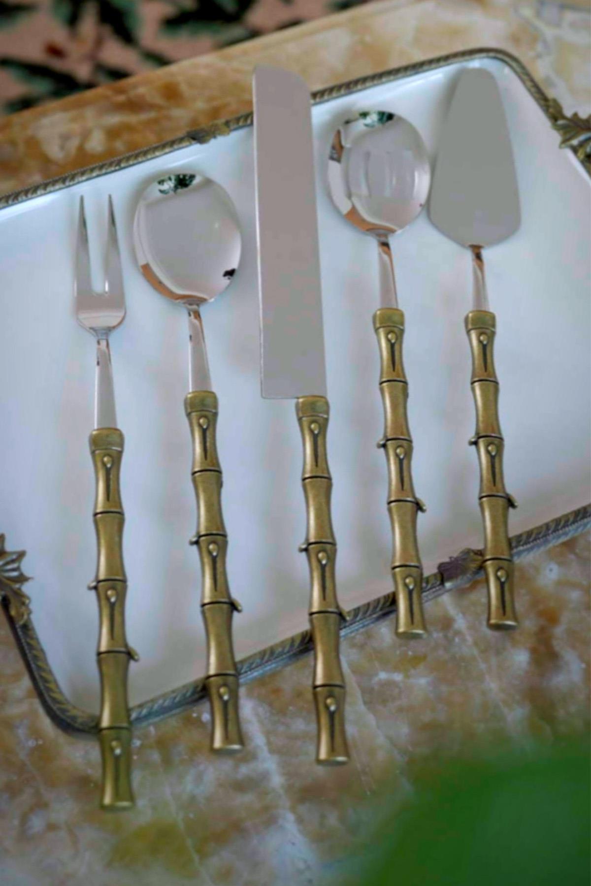 Bamboo Eskitme Servis Seti (5 Parça) - Nazik Home - Yuvama Değer!