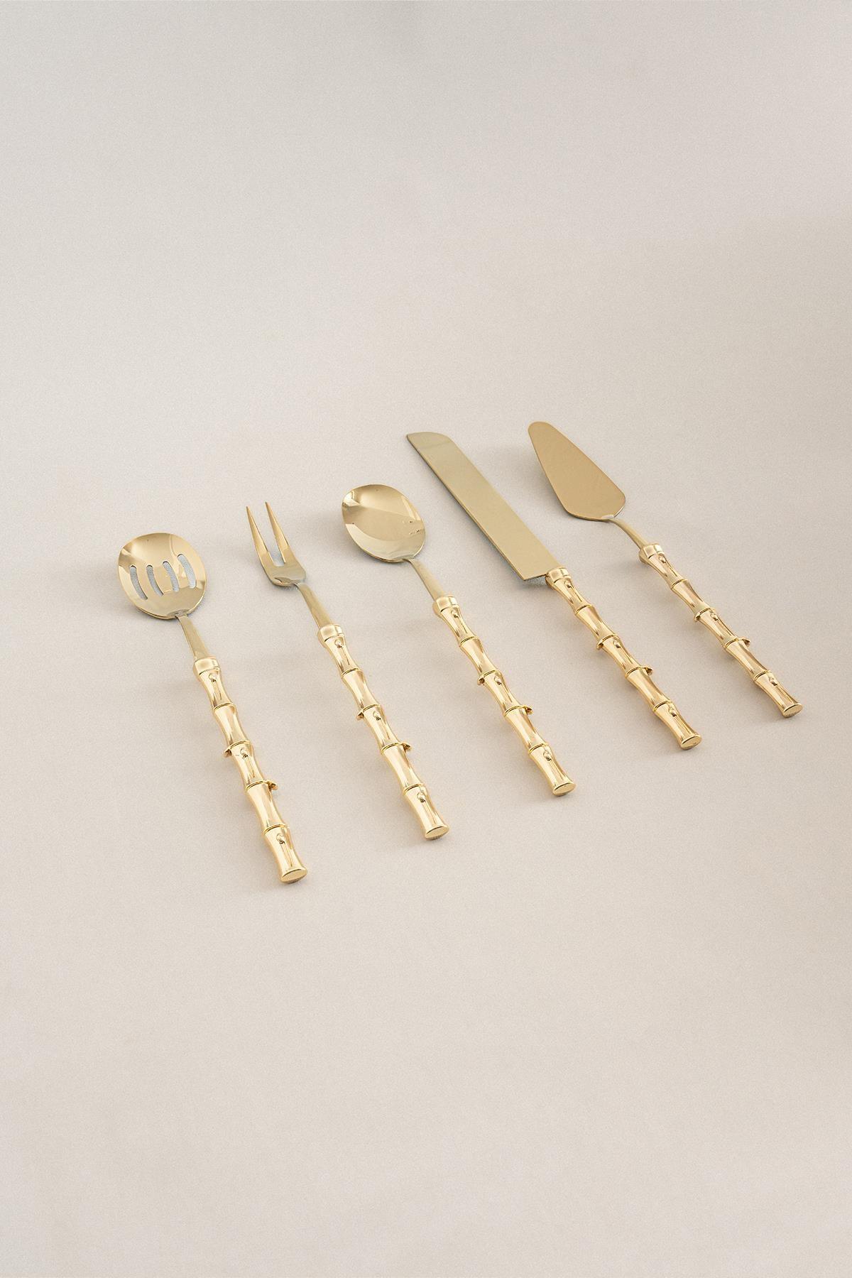 Bamboo Titanyum Servis Seti (5 Parça) - Nazik Home - Yuvama Değer!