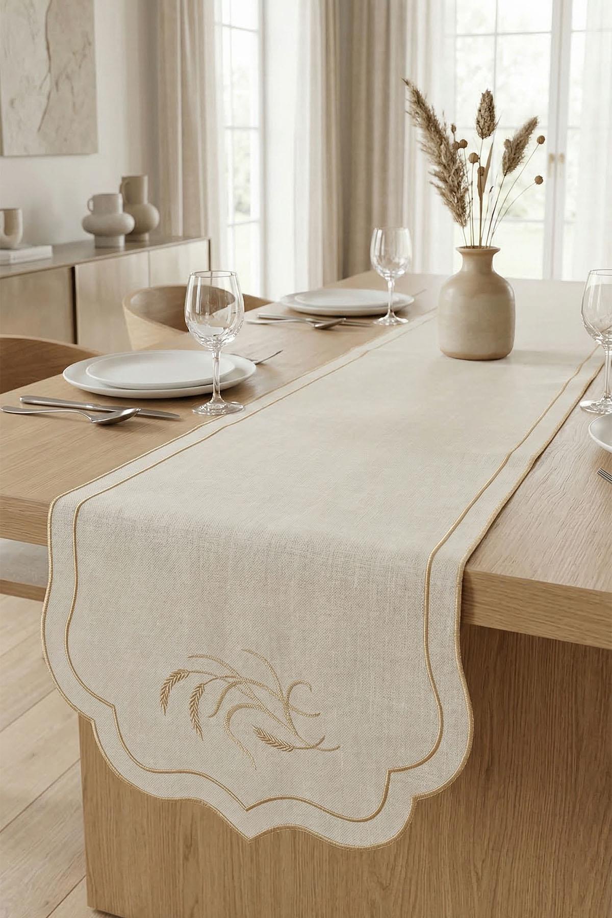 Başak Nakışlı Leke Tutmaz Dertsiz Runner (40 x 140 cm)