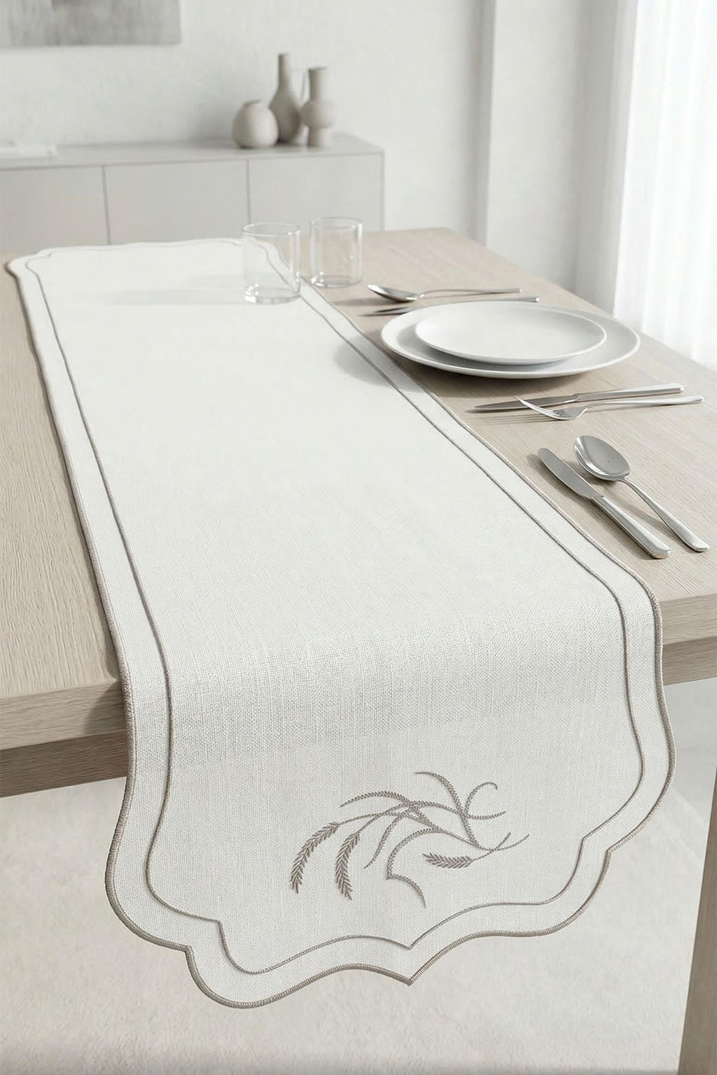 Başak Nakışlı Leke Tutmaz Dertsiz Runner (40 x 140 cm)