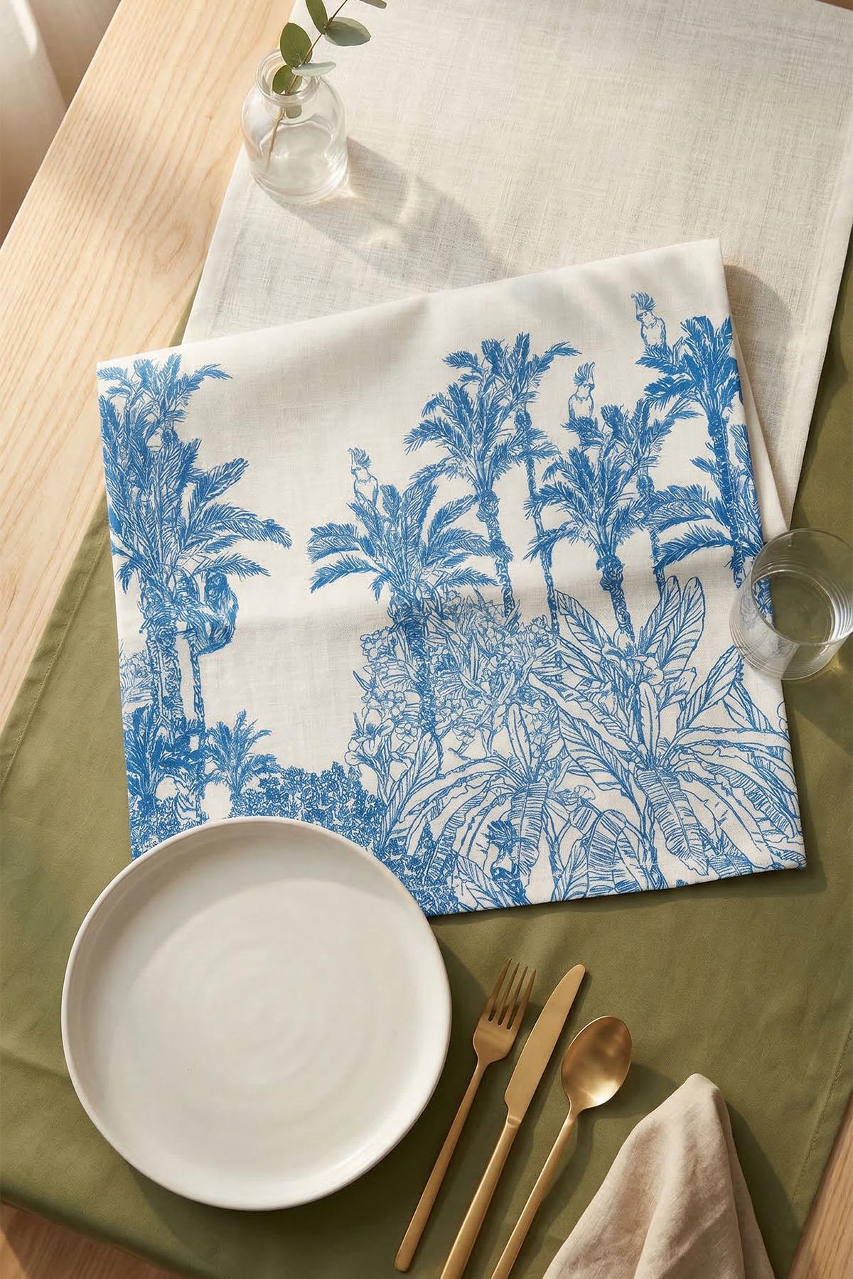 Botanik Motifli Leke Tutmaz Dertsiz Runner (40 x 140 cm)