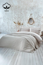 Cadiz Dantelli Çift Kişilik 7 Parça Nevresim + Pike Set - Nazik Home - Yuvama Değer!