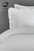 Celine İşlemeli Pamuk Saten Çift Kişilik 6 Parça Nevresim Takımı - Nazik Home - Yuvama Değer!