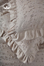 Celine İşlemeli Pamuk Saten Çift Kişilik 6 Parça Nevresim Takımı - Nazik Home - Yuvama Değer!