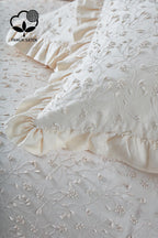 Celine İşlemeli Pamuk Saten King Size 6 Parça Nevresim Takımı - Nazik Home - Yuvama Değer!