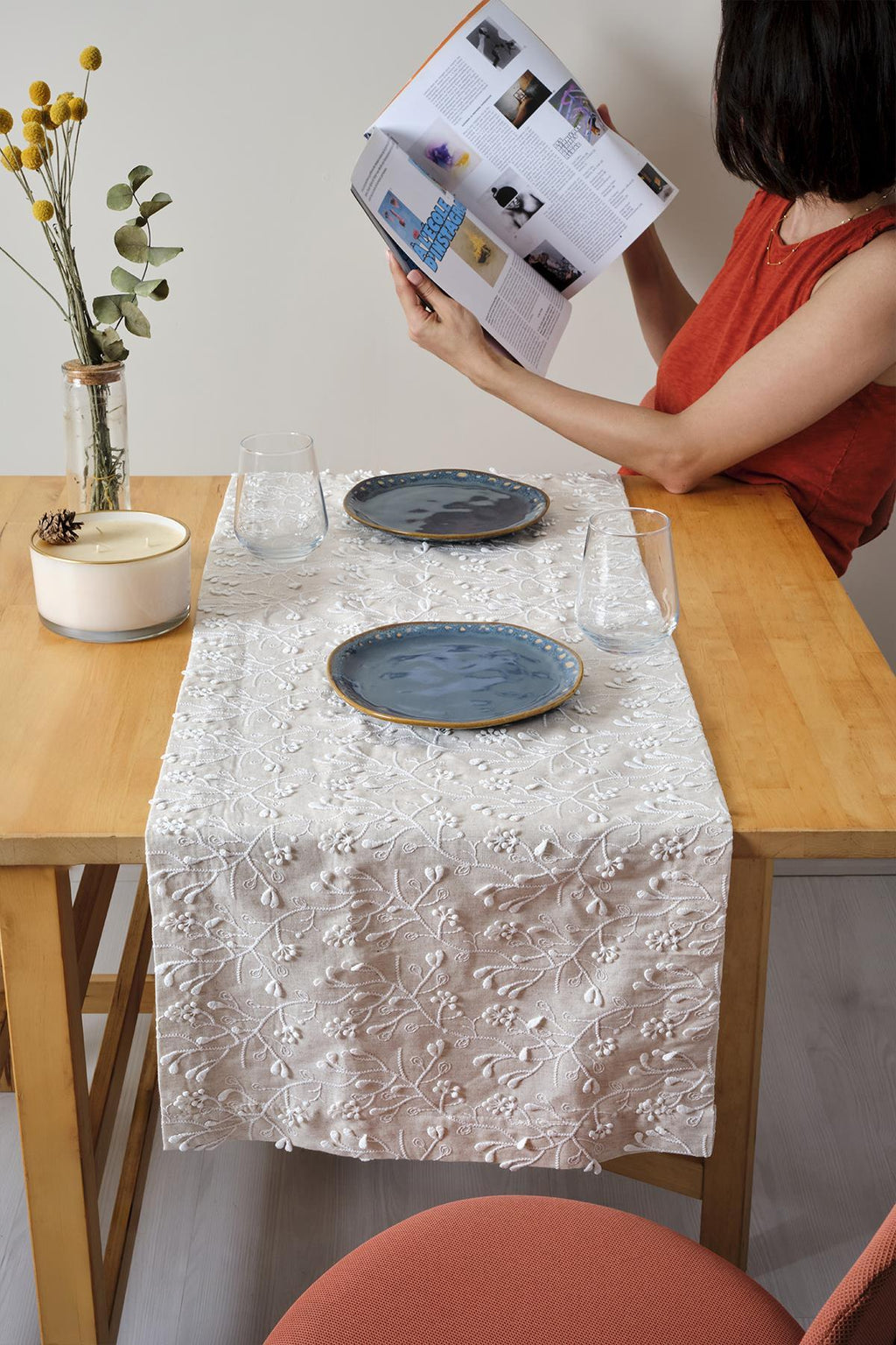 Celine İşemeli Runner (40 x 140 cm) - Nazik Home - Yuvama Değer!