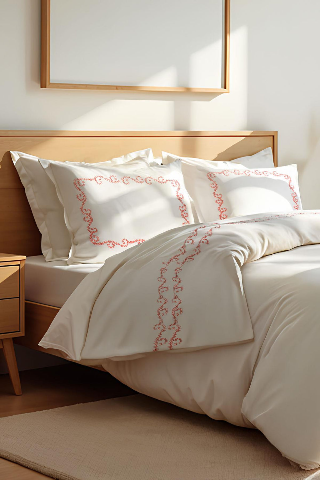 Çınar Desenli Pamuk Saten Çift Kişilik 6 Parça Nevresim Takımı - Nazik Home - Yuvama Değer!