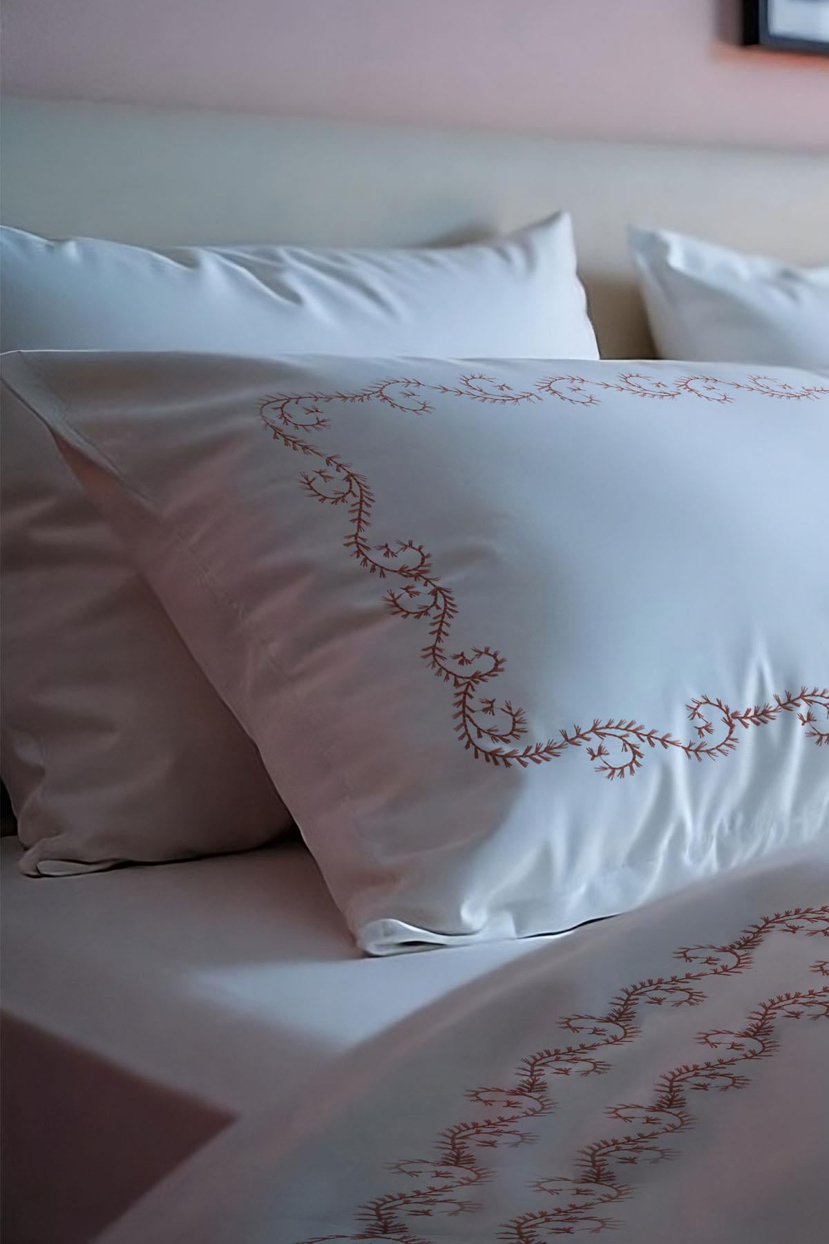 Çınar Desenli Pamuk Saten Çift Kişilik 6 Parça Nevresim Takımı - Nazik Home - Yuvama Değer!