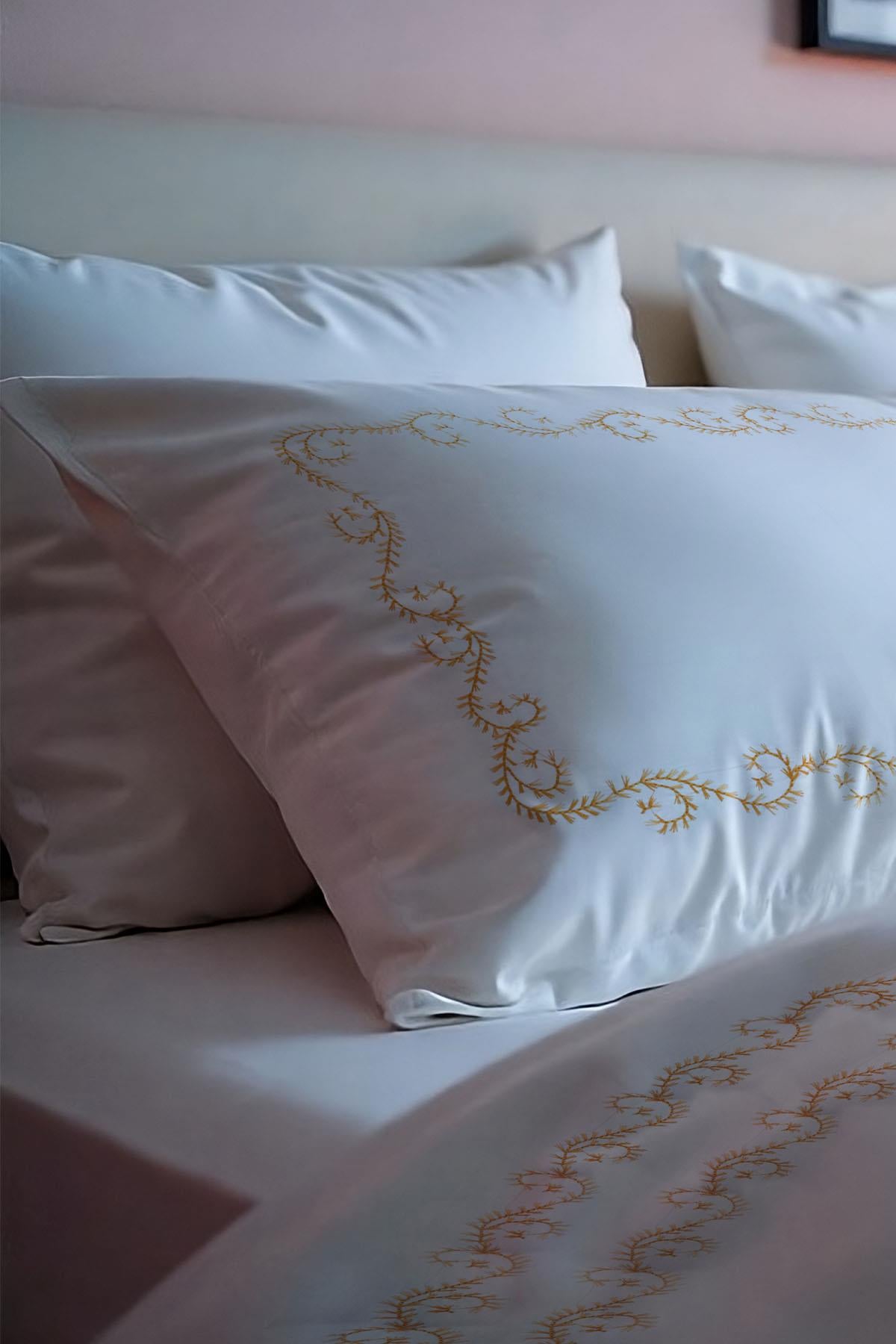 Çınar Desenli Pamuk Saten Çift Kişilik 6 Parça Nevresim Takımı - Nazik Home - Yuvama Değer!