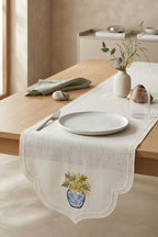 Çini Motifli Leke Tutmaz Dertsiz Runner (40 x 140 cm)