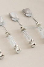 Crystal Gümüş Dondurma Kaşık Seti (6 Parça) - Nazik Home - Yuvama Değer!