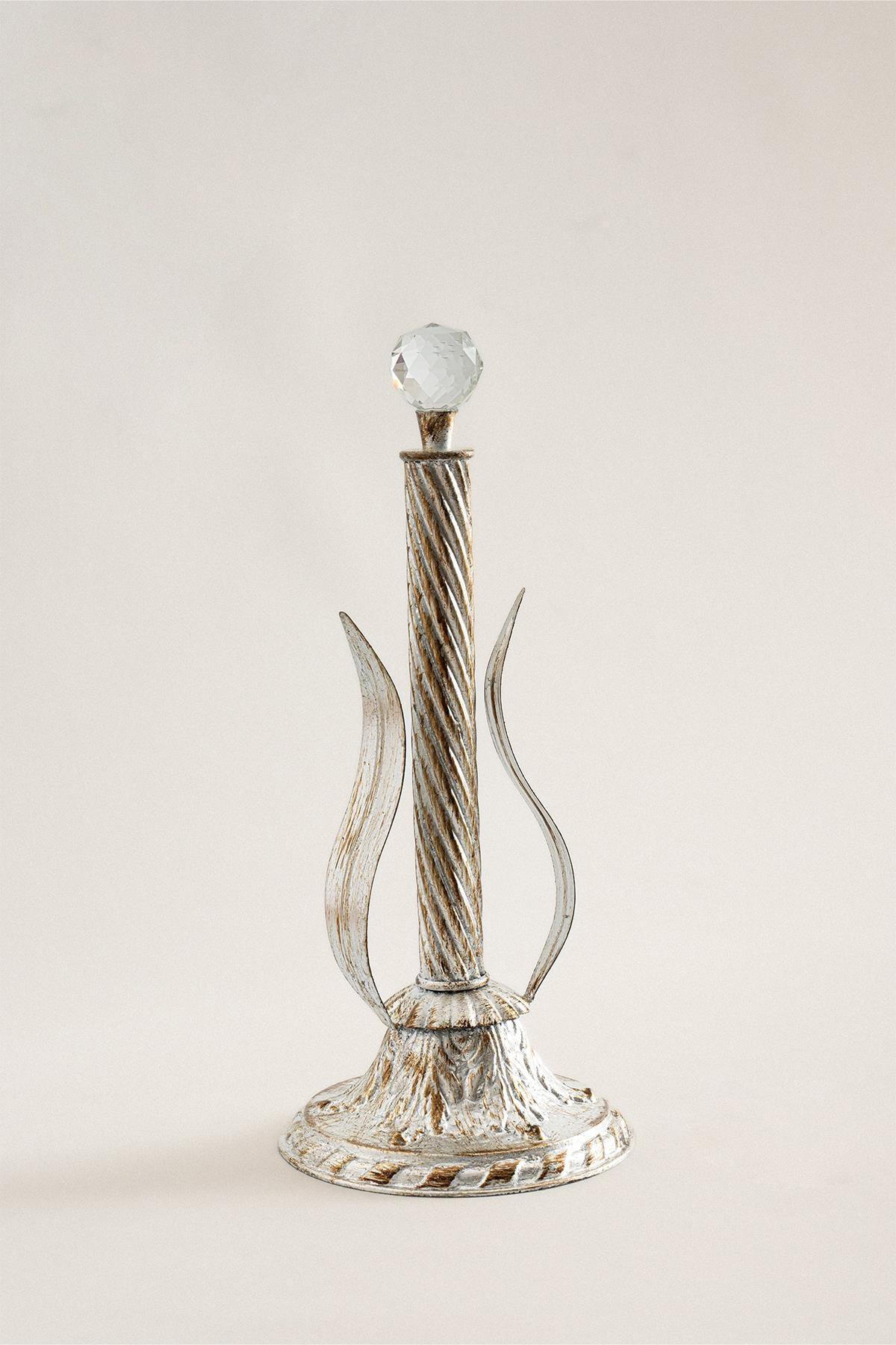 Crystal Gümüş Varak Detaylı Kağıt Havluluk - Nazik Home - Yuvama Değer!