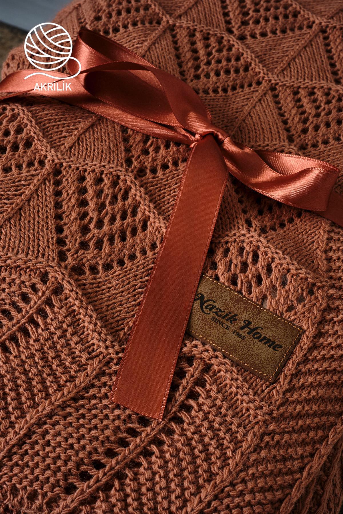 Derin Örgü TV Battaniyesi (130 x 150 cm) - Nazik Home - Yuvama Değer!