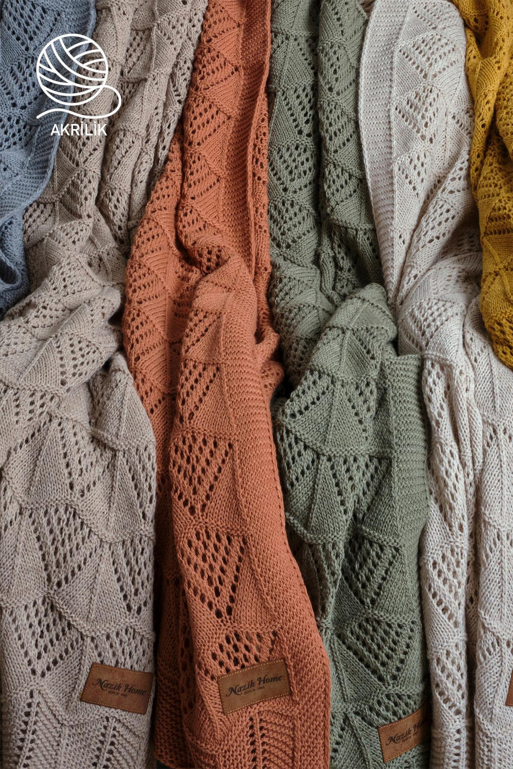 Derin Örgü TV Battaniyesi (130 x 150 cm) - Nazik Home - Yuvama Değer!