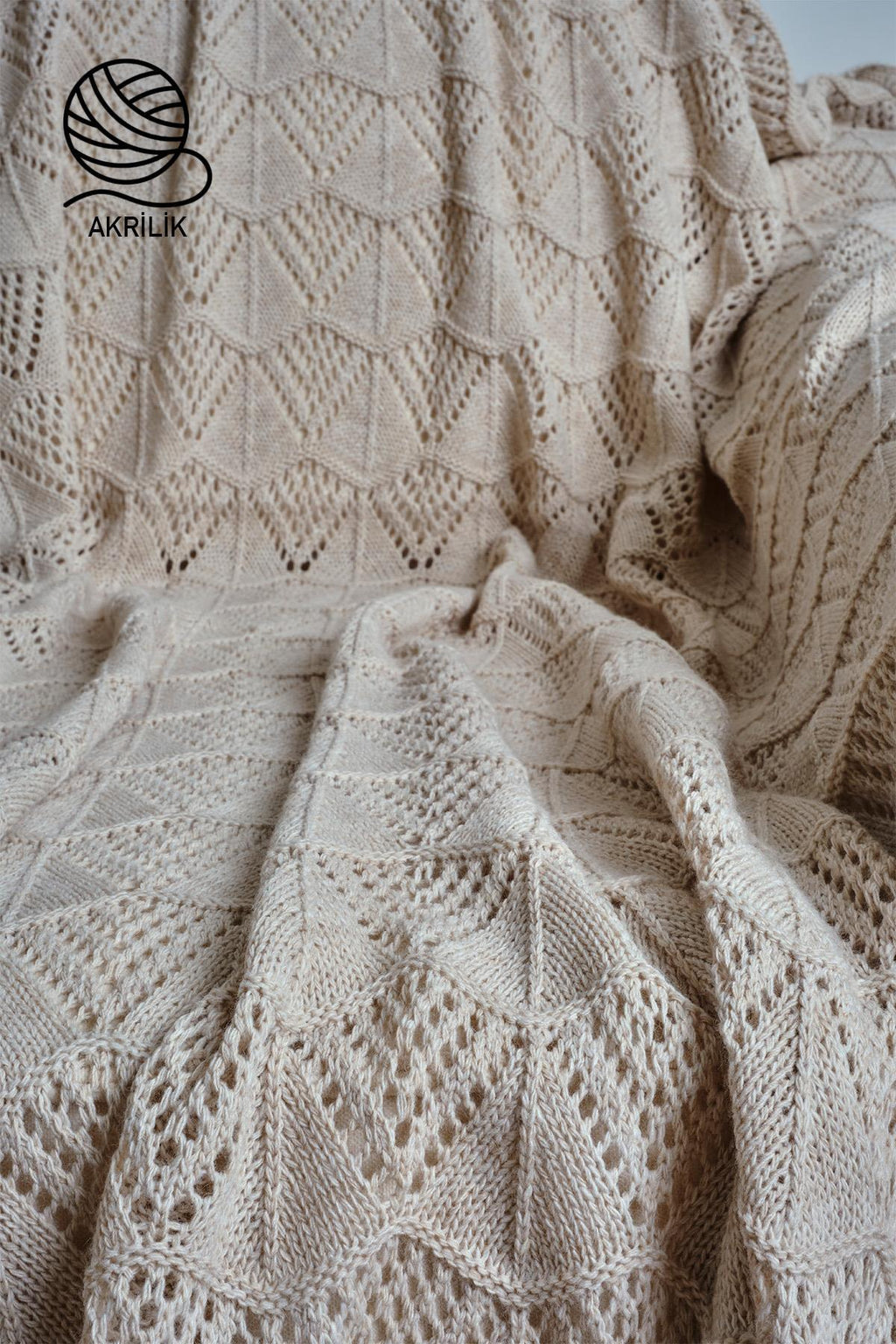 Derin Örgü TV Battaniyesi (130 x 150 cm) - Nazik Home - Yuvama Değer!