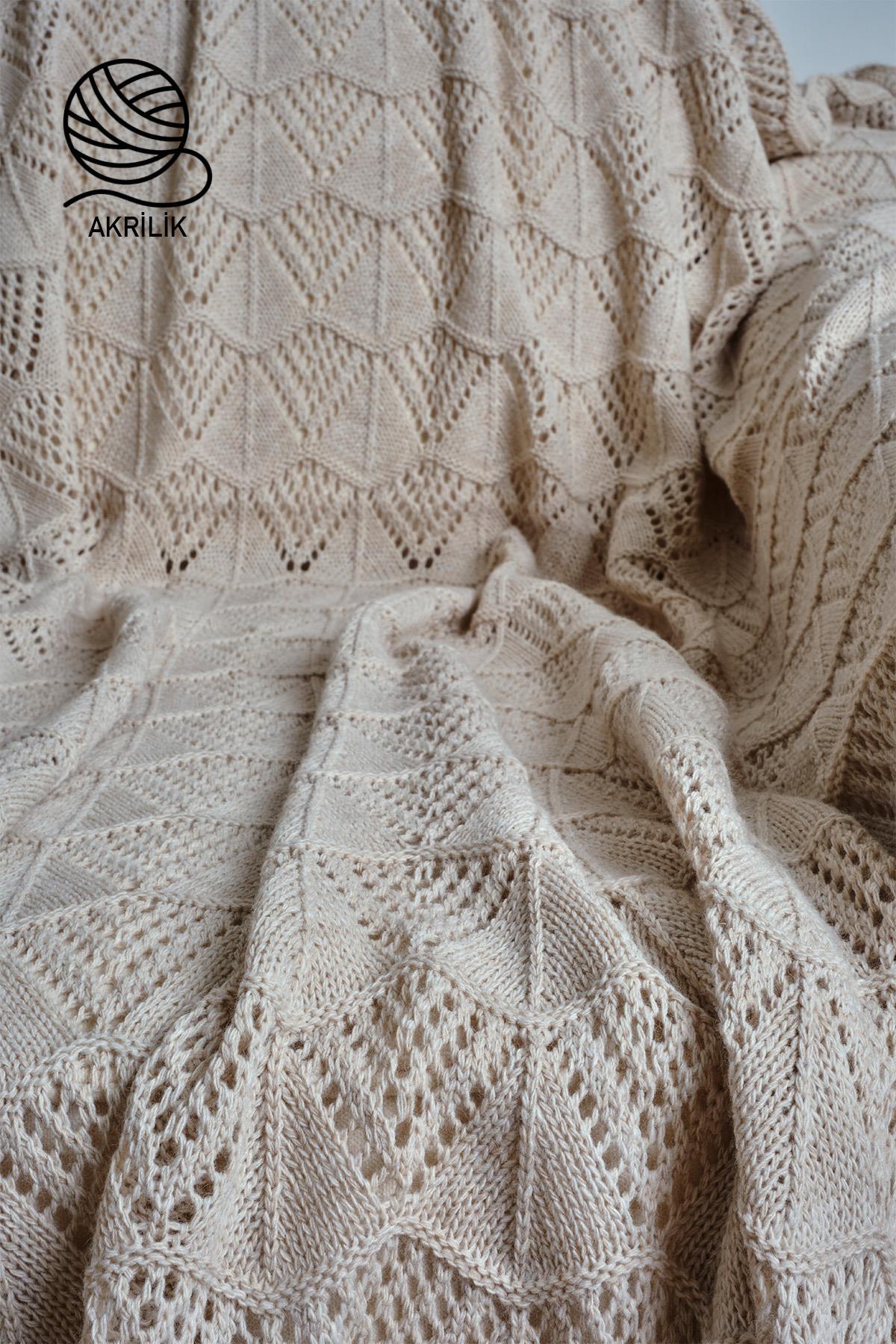 Derin Örgü TV Battaniyesi (130 x 150 cm) - Nazik Home - Yuvama Değer!