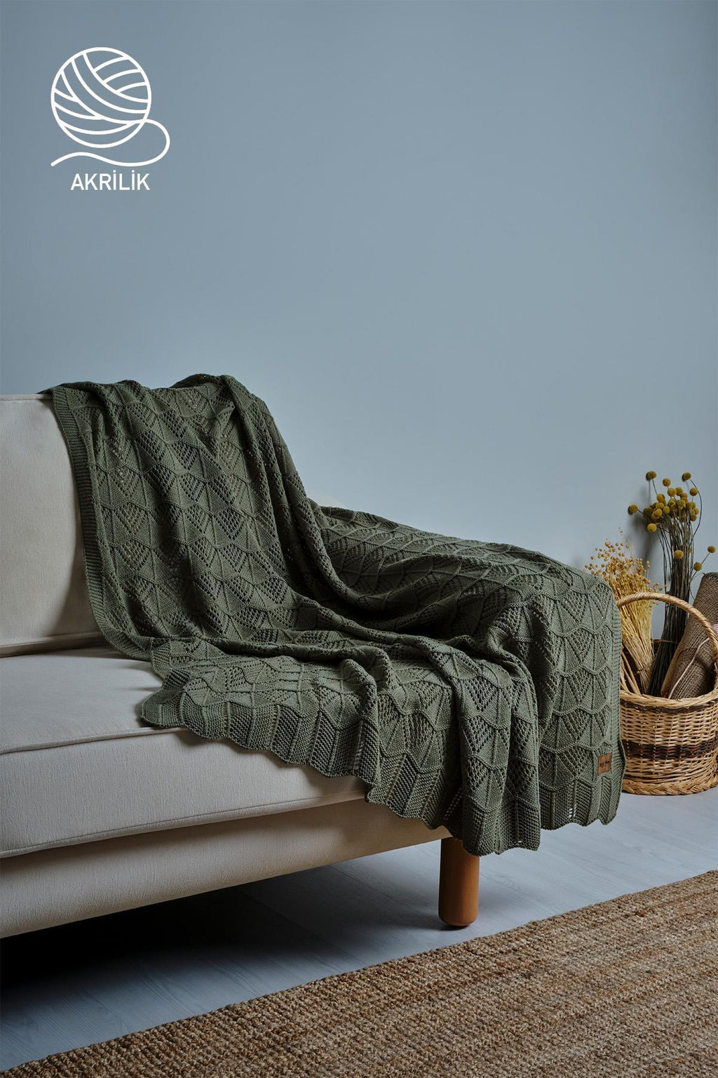 Derin Örgü TV Battaniyesi (130 x 150 cm) - Nazik Home - Yuvama Değer!