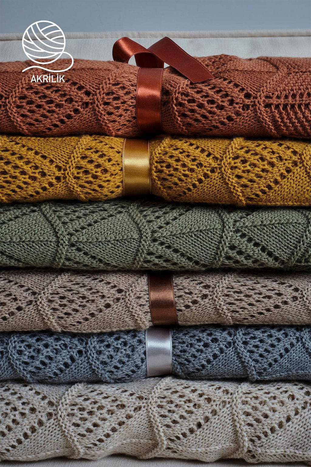 Derin Örgü TV Battaniyesi (130 x 150 cm) - Nazik Home - Yuvama Değer!