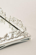 Elite Taç İşlemeli Kare Gümüş Büyük Tepsi (47 x 47 cm) - Nazik Home - Yuvama Değer!