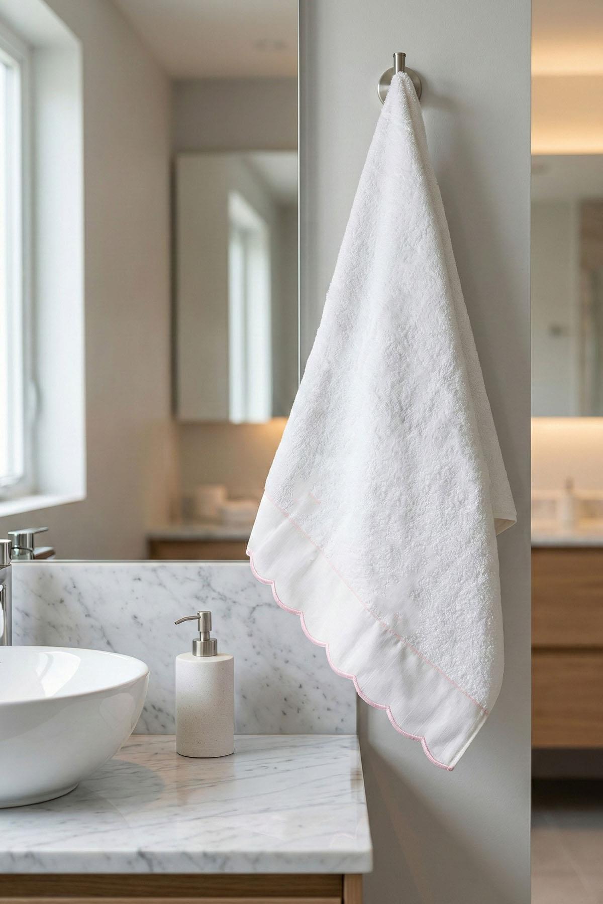 Elora Çizgi Nakışlı El Havlusu (30 x 50 cm)