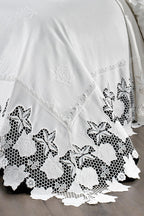 Ethnic İşlemeli Çift Kişilik 7 Parça Nevresim + Pike Set