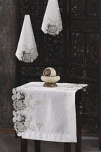 Floransa Dantelli Leke Tutmaz 5 Parça Salon Örtü Takımı