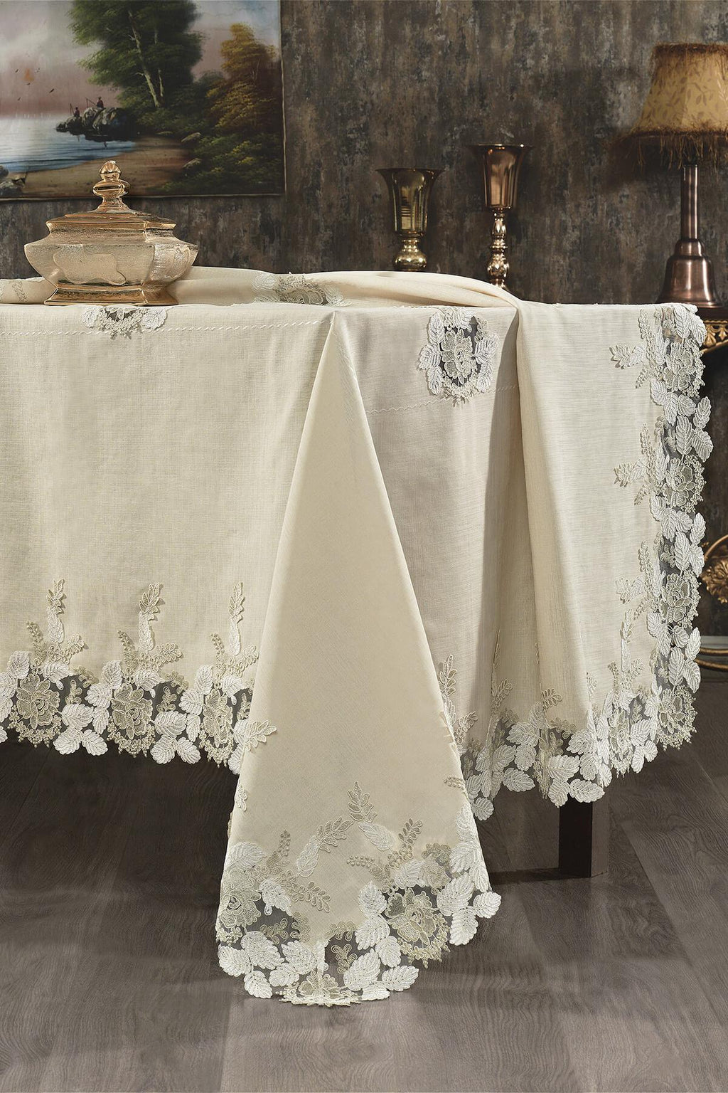 Floransa Leke Tutmaz Dertsiz Masa Örtüsü (160 x 260 cm) - Nazik Home - Yuvama Değer!