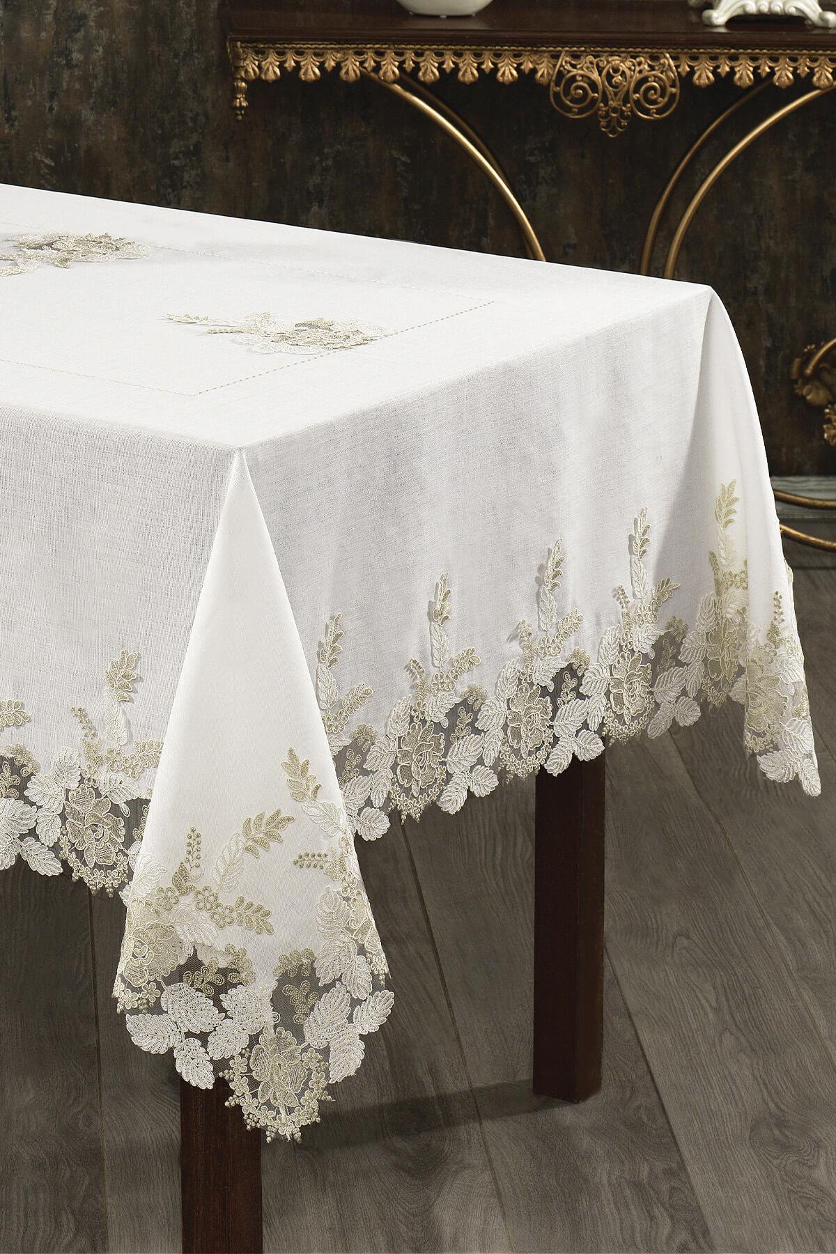 Floransa Leke Tutmaz Dertsiz Masa Örtüsü (160 x 260 cm) - Nazik Home - Yuvama Değer!