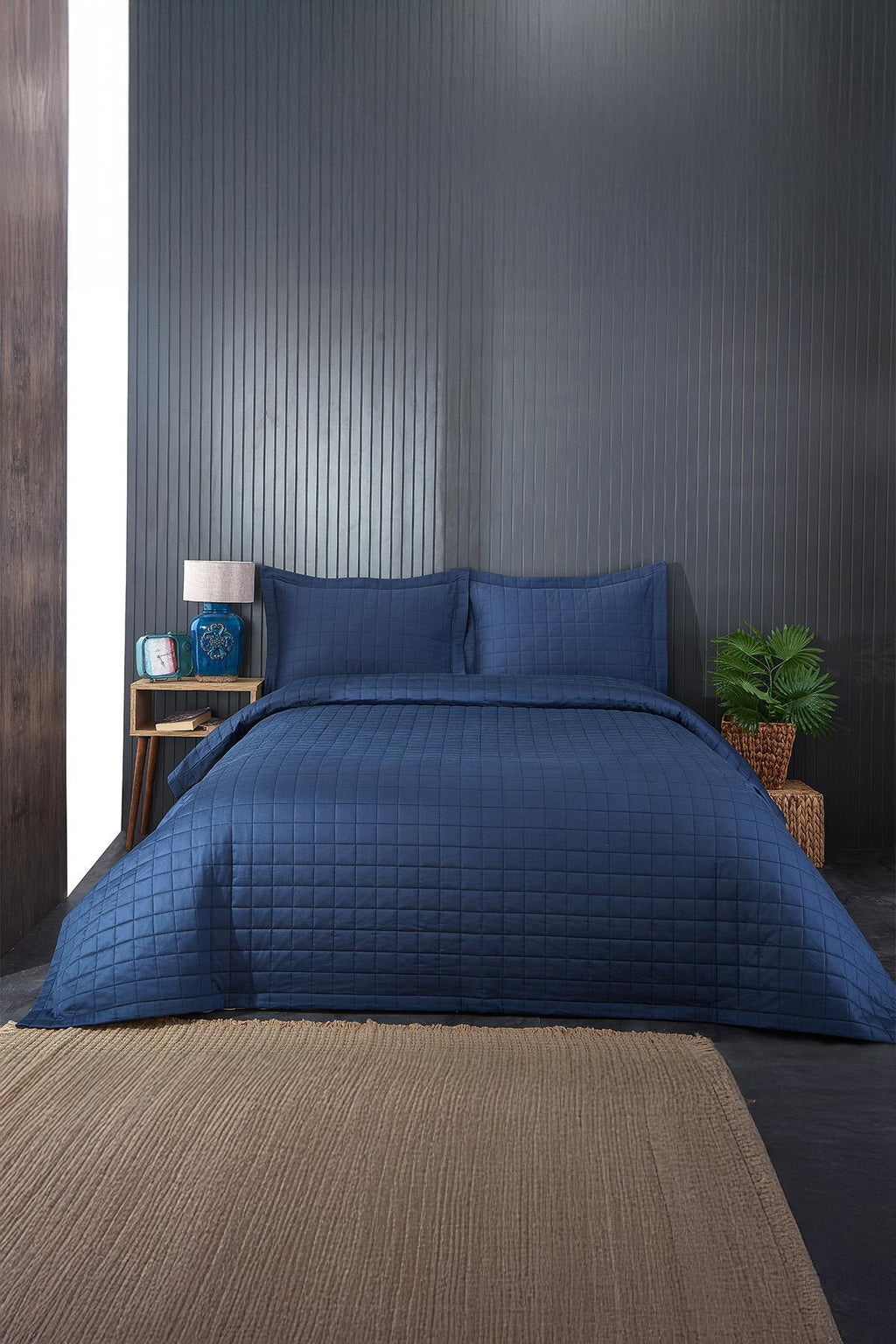 Girne Kapitoneli Çift Kişilik Yatak Örtüsü - Nazik Home - Yuvama Değer!