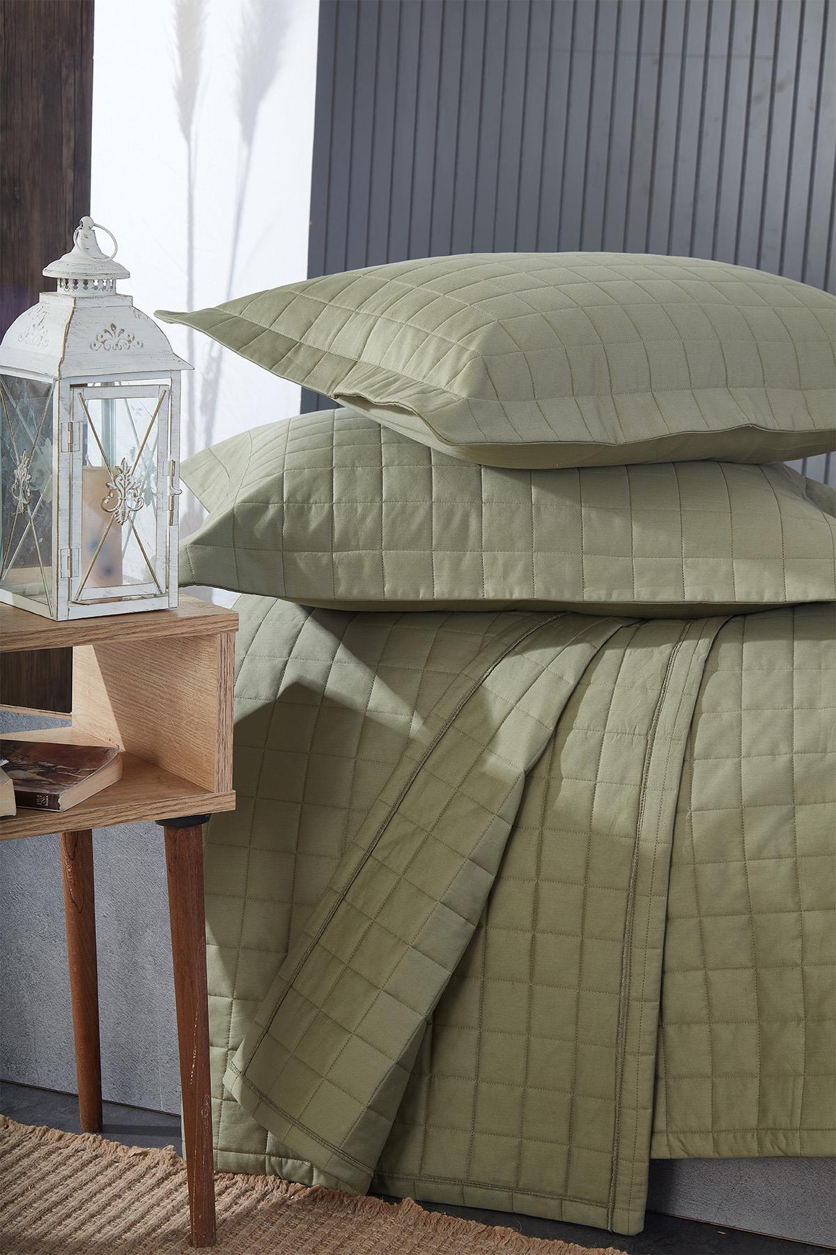 Girne Kapitoneli Çift Kişilik Yatak Örtüsü - Nazik Home - Yuvama Değer!