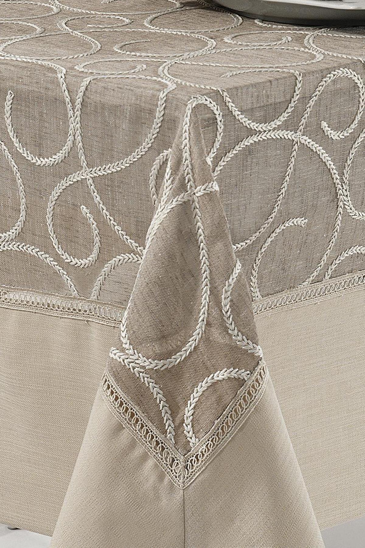 Glory Leke Tutmaz Dertsiz Masa Örtüsü (160 x 260 cm) - Nazik Home - Yuvama Değer!