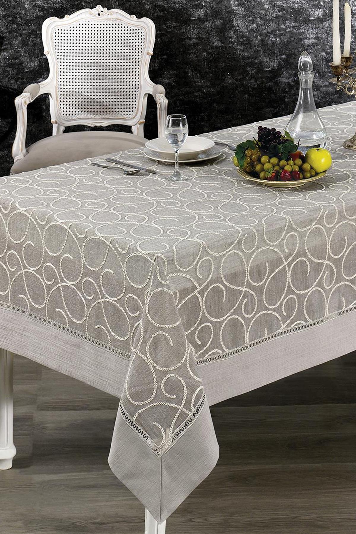 Glory Leke Tutmaz Dertsiz Masa Örtüsü (160 x 260 cm) - Nazik Home - Yuvama Değer!