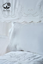 Hanedan İşlemeli Süper King Size 7 Parça Nevresim + Pike Set - Nazik Home - Yuvama Değer!