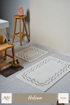 Helena Nakışlı 2'li Paspas Set (60 x 100 cm) - Nazik Home - Yuvama Değer!