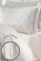 Hermoso Pamuk Çift Kişilik 6 Parça Nevresim Takımı Havlu Hediyeli