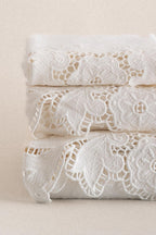 Hidiv Dantelli Yüz Havlusu (50 x 90 cm) - Nazik Home - Yuvama Değer!