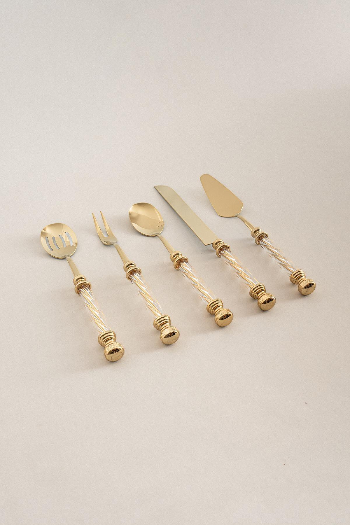 Crystal Titanyum Servis Seti (5 Parça) - Nazik Home - Yuvama Değer!