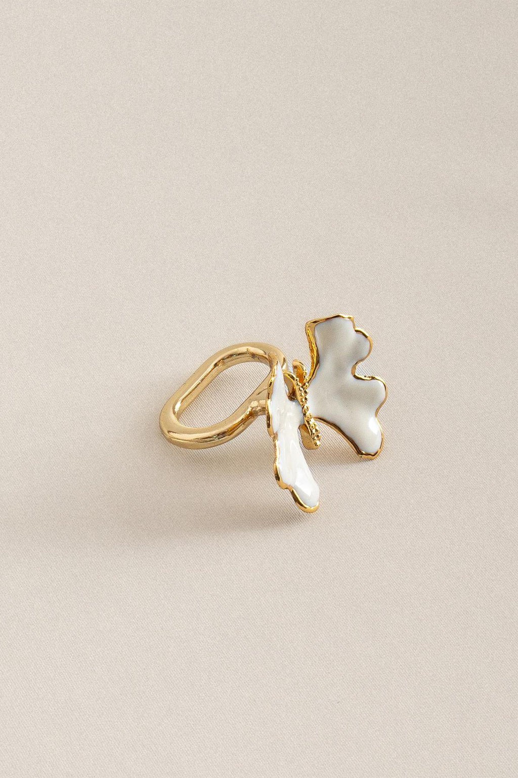 Laura Kelebek Detaylı Altın-Mine 6'lı Peçetelik - Nazik Home - Yuvama Değer!