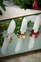 Laura Kelebek Detaylı Altın-Mine 6'lı Peçetelik - Nazik Home - Yuvama Değer!