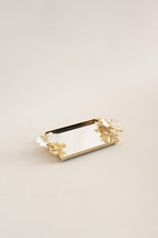 Laura Kelebek Kulplu Altın-Mine Mini Tepsi (22 x 15 cm) - Nazik Home - Yuvama Değer!