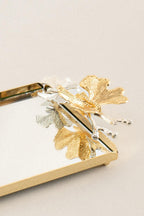 Laura Kelebek Kulplu Altın Mini Tepsi (22 x 15 cm) - Nazik Home - Yuvama Değer!